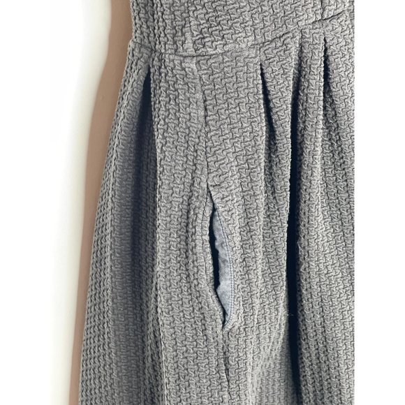 Anthropologie Ganni Pinnacle Textured Sleeveless High Ruffle Neck Fit Flare Dres - Picture 5 of 12